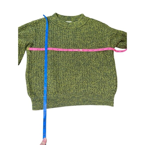 UNIVERSAL THRED Women's Size Small Green Yellow Marl Sweater - Picture 7 of 12